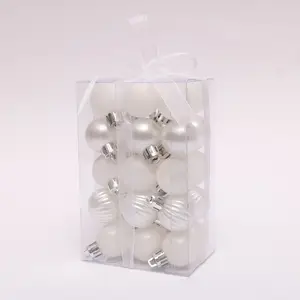 Bolas enfeites de decoração de natal, ornamento de plástico com 53 peças