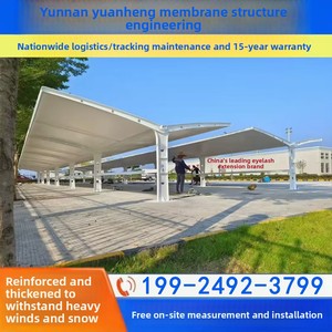 Parasol fijo Refugio de lluvia para coches Vehículos eléctricos-Arquitectura Membrana Cochera <span class=keywords><strong>Techo</strong></span> Colapso Cobertizo de bicicleta Refugio de lluvia para - Product Image 6