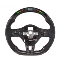 Volant LED compatible avec Volkswagen Golf 6, Polo GTI MK6 6R, échappement 2013, volant en fibre de carbone véritable OHC MOTORS