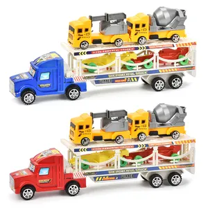 新玩具美国卡车Inertrial汽车玩具双层仓储运输车带建筑玩具F1赛车