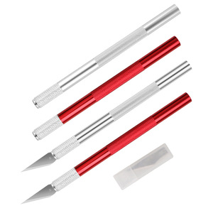 Cuchillo de grabado de aleación de aluminio con forma de cilindro, mango de 117 mm, herramienta de corte de papel para manualidades, arte y coleccionismo. - Product Image 2