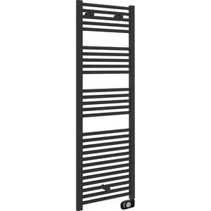 Calentador de toallas eléctrico CORTINA 500W en negro mate Tamaño 920x480 Herramienta de torneado elegante - Product Image 1