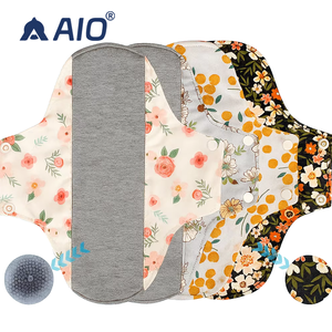 Nouveau produit : Serviette hygiénique réutilisable en coton lavable avec graphène antidérapant, 180 mm/230 mm/280 mm, pour femmes, vente en gros - Product Image 1