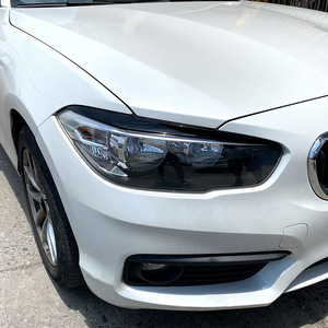 BMW 1 Series F20 Headlight Eyebrow Sticker Piano Black Carbon Fiber ABS Decal Body Modification 2015-2019 - Product Image 4