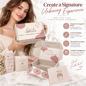 Emballage personnalisé pour flacon cosmétique, <span class=keywords><strong>bombe</strong></span> de bain pour cils, boîtes d'expédition <span class=keywords><strong>en</strong></span> papier ondulé pour l'emballage avec adhésif auto-collant - Product Image 1