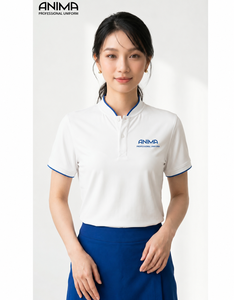 เสื้อโปโลผู้หญิงระบายอากาศได้ดี เป็นมิตรกับสิ่งแวดล้อม แห้งเร็ว ผลิตตามสั่ง OEM คุณภาพสูง สี ขนาด และโลโก้ปรับแต่งได้ - Product Image 1