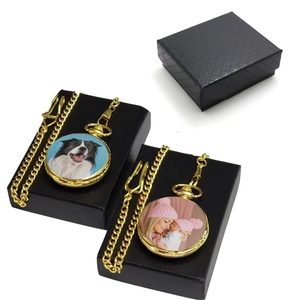 Collier commémoratif classique doré rétro personnalisé gravé en 3D pour <span class=keywords><strong>homme</strong></span> et femme, design de votre propre <span class=keywords><strong>montre</strong></span> de poche - Product Image 5