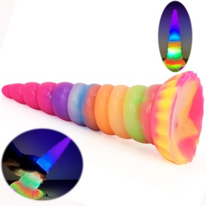 New 8.8 Inch Luminous Unicorn <b>Dildo</b> for Women Long Beast Sex Toy Gorgeous Glowing in Dark G-spot Stimulation - Product Image 2