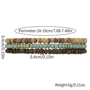 Vintage Layered Mixed Colors Wood <strong>Beads</strong> <strong>Bracelet</strong> Bohemian Men Handmade <strong>Bracelet</strong> Hip Hop Jewelry <strong>Fashion</strong> Women Accessories - Product Image 6