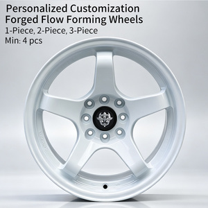 ล้อแม็กซ์ Flowtone ขอบ 15 นิ้ว 4x100/114.3 สีขาว ลายห้าก้าน แบบ JDM สำหรับรถยนต์ วัสดุอลูมิเนียมอัลลอยด์ Advan GT ของใหม่ - Product Image 2