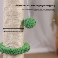 Vente en gros usine : Arbre à chat durable en forme de cactus en fausse fourrure, avec poteau à gratter, jouet boule en peluche et structure d'escalade