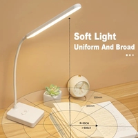 Lampe de table LED pliable USB rechargeable Veilleuses Dimmable Chambre à coucher Décoration Touch Control Lampe de bureau Étudiants Livres Lumière