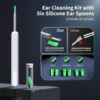 Outils de retrait de cire d'oreille électrique rechargeable par USB Otoscope sans fil Caméra de cire d'oreille HD