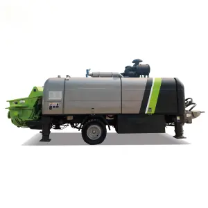 Good quality trailer concrete pump diesel concrete mixer 81/49 m3/h HBT80.16.199RSU with pump in China price