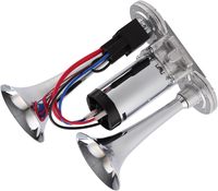 Klaxon à Air 12V, Kit de Klaxons Super Fort 150DB avec Compresseur pour Camions Lorrys Trains Bateaux Voitures Van Ship