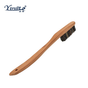 Yinste Solid Wood Horsehair <b>Brush</b> Soft Bristles Household <b>Cleaning</b> Shoe <b>Brush</b> - Product Image 1