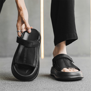 026 Summer New <b>Men</b> One-<b>Strap</b> Slippers Trendy Casual Sporty Open Toe Outdoor Beach Shoes - Product Image 1