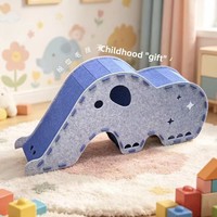 Lit et tunnel pour chat en feutre en forme d'éléphant, tout-en-un, connectable, pliable, durable, respirant, pour chats, toutes saisons