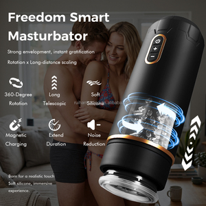 Masturbadores Silenciosos de Marca Privada, <span class=keywords><strong>Masturbador</strong></span> <span class=keywords><strong>Masculino</strong></span> Telescópico Giratorio con Función Automática de Baño de Agua - Product Image 2