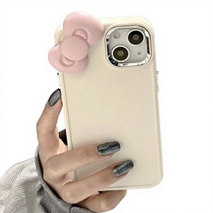 เคสโทรศัพท์ iPhone16/14promax แบบแม่เหล็กติดโบว์ ดีไซน์ทันสมัย  วัสดุซิลิโคนนิ่มเคลือบด้าน - Product Image 1