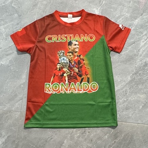 Portugal Football Team Fans <strong>T</strong>-<strong>Shirt</strong> <strong>CR7</strong> Graphic Print Quick Dry Polyester Kids Sportswear - Product Image 1