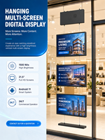Dreifach-Bildschirm Digitale Werbeanzeige 21,5" FHD Cloud-basiertes CMS 3 Jahre Garantie für Immobilienbüros Schaufenster-Display