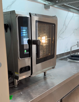 Four à rôtisserie commercial en acier inoxydable de bonne qualité, four vapeur combiné à gaz 6/10 plateaux, contrôle par écran tactile, 12000W CE