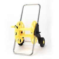 Chariot de rangement et support pour tuyau d'arrosage de grande taille, à pousser à la main, pour lavage de voiture et enrouleur de tuyau de jardin