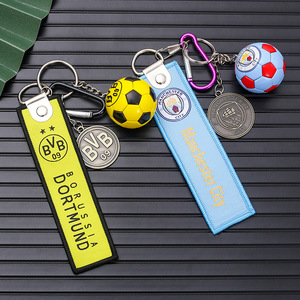 Ensemble de porte-clés mignons avec logo d'équipe de football pour Madrid, Inter Milan, <span class=keywords><strong>Chelsea</strong></span>, Al-Nassr et AC Milan - Breloque de sac en plastique - Product Image 3