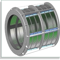 Trommel externe en polyéthylène pour le refoulement des broyeurs SAG, goulée de décharge revêtue de caoutchouc anti-usure, criblage haute efficacité, durable