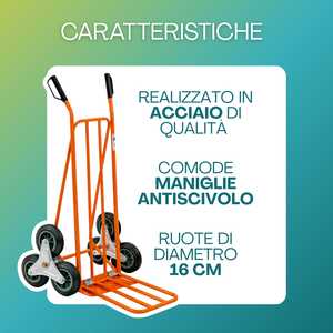 Chariot monte-escalier à 3 roues, capacité de charge 250 kg, plateforme avec cadre, usage hospitalier - Product Image 3