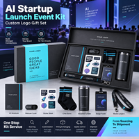 Kit d'événement de lancement d'entreprise IA personnalisé : Carnet, Cache-webcam, Autocollant, Chaussettes, Gobelet, Badge, Cordon, Fournisseur de cadeaux technologiques