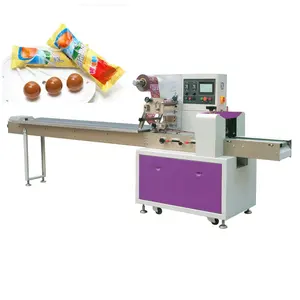 High speed Automatic popping candy lollipop wrapping spares flow pack candy packaging machine