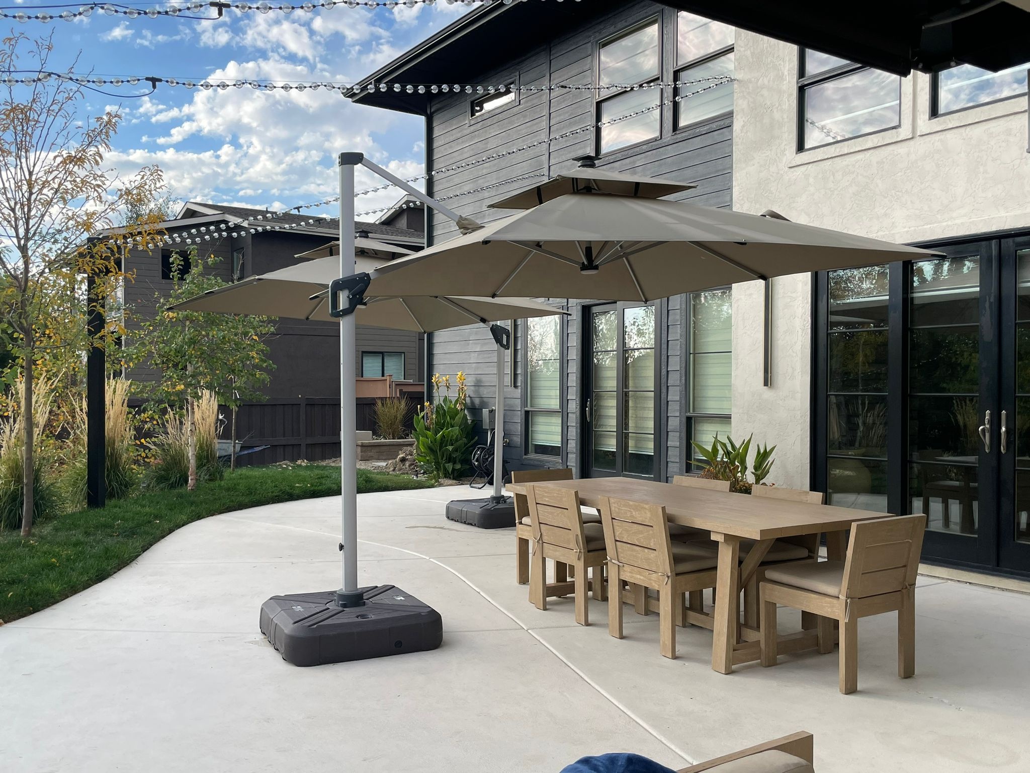 New Design Modern Garden Outdoor Balcony Hotel Furniture Set Teak Wood table Dining table set