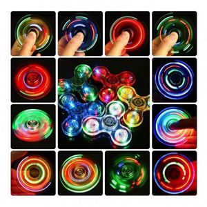 ของเล่นเสริมพัฒนาการแบบหมุนได้ รุ่นเรนโบว์สเปกตรัม 12 โหมด LED กระตุ้นประสาทสัมผัส ชาร์จไฟได้ พร้อมเคสยาง PU ของเล่นแปลกใหม่ ของเล่นสำหรับผู้ป่วยออทิสติก - Product Image 4