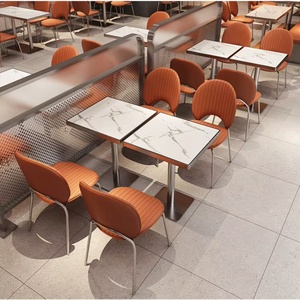Hot-seller sala da pranzo durevole Multi-purpose in metallo e finto marmo tavoli scelta del ristorante mobili Snack <span class=keywords><strong>bar</strong></span> - Product Image 5