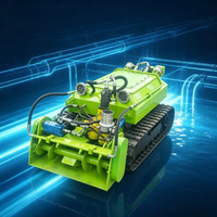 Robot de dragage intelligent sur chenilles pour le nettoyage des canalisations d'interception des eaux usées