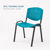 Chaise d'entraînement empilable en plastique avec structure en acier pour bureau, réunion, conférence, salle de classe