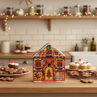 Boîte en métal attrayante JH pour biscuits, chocolats et jouets de Noël pour enfants