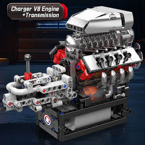 Mould King 10225 855 Uds motor Serie <span class=keywords><strong>RC</strong></span> <span class=keywords><strong>V8</strong></span> motor + caja de cambios modelo de bloques de construcción juguetes educativos técnicos regalo de Festival - Product Image 2