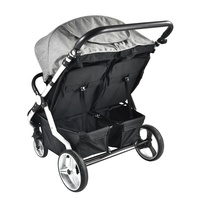 Nouveau chariot bébé pliable double 2026 avec cadre en aluminium, certifié CE CPC, haute qualité, prix usine abordable