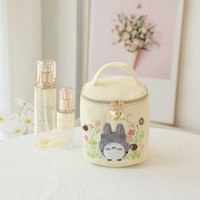Mignonnes filles sac de rangement écologique poche soins de la peau velours côtelé maquillage pochette fermeture à glissière dessin animé Pad Case