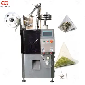 Emballage automatique de sachets de thé goutte à goutte Machine d'emballage de sachets de thé pyramidaux en nylon