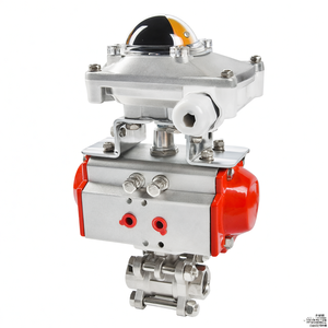 วาล์วควบคุมลมแบบลูกบอล COVNA 2 ทาง 3 ชิ้น 1000 WOG ทำจากสแตนเลส 304 พร้อมสวิตช์จำกัด - Product Image 4