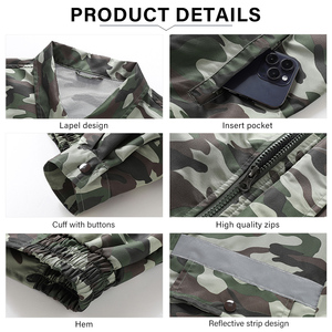 เสื้อแจ็กเก็ตแอร์ระบายความร้อนเสื้อผ้าสำหรับฤดูร้อนอากาศเย็นต้องมีแถบสะท้อนแสงด้านหน้ากระเป๋าหลายช่อง - Product Image 5