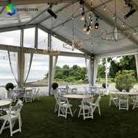 Tentes de réception personnalisées pour 250 personnes, 40x60, structure en aluminium robuste, tente de fête à vendre, événement extérieur avec tissu PVC
