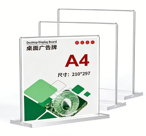 8.5x11 Acrylic Sign Holder Slant Back Sign Holder for US Size Paper 8.5 X 11 Inches - Product Image 4