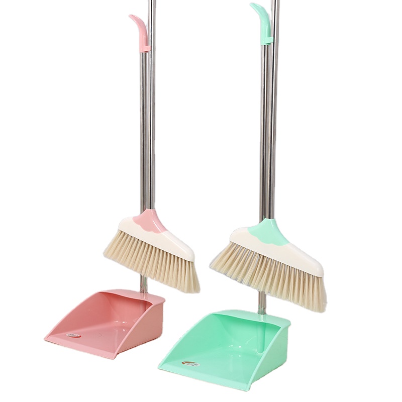 High Quality Long Handled Stainless Steel Kit Portable Set Sweep Broom Dustpan