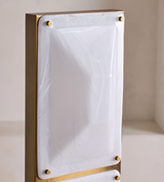 Lampe sur pied en fer conique à silhouette sculpturale avec abat-jour en albâtre