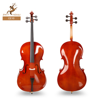 China Wholesale 4/4 3/4 1/4 1/2 1/8/ Beginner Cello Basswood Plywood Body Maple Bridge Glossy Finish High Quality Cheap Cello